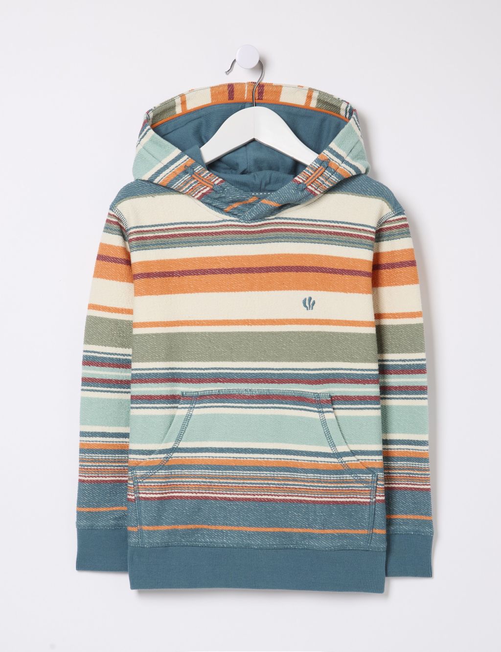 Pure Cotton Striped Hoodie (3-13 Yrs) 1 of 4