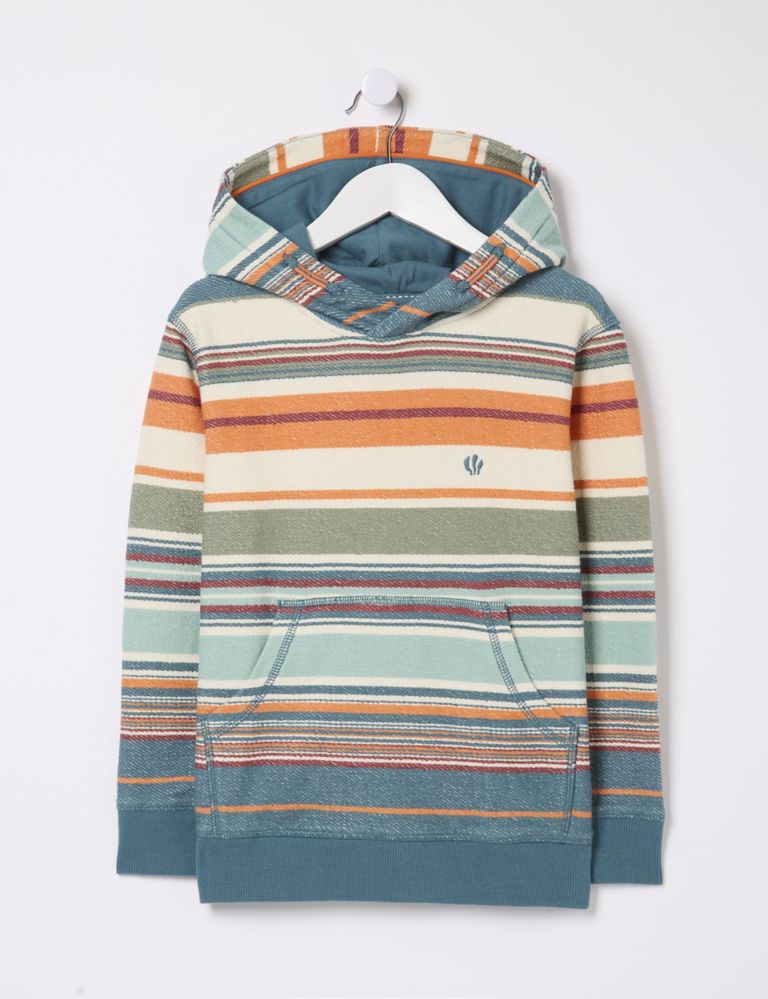 Pure Cotton Striped Hoodie (3-13 Yrs) 2 of 4