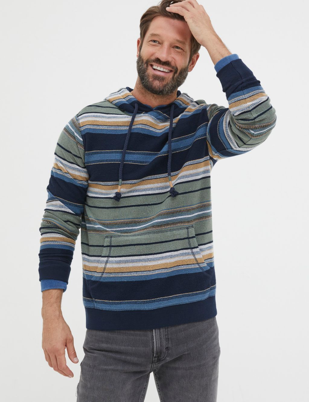Pure Cotton Striped Hoodie 3 of 5
