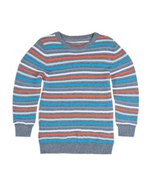 Pure Cotton Striped Jumper (1-7 Years) Image 1 of 2