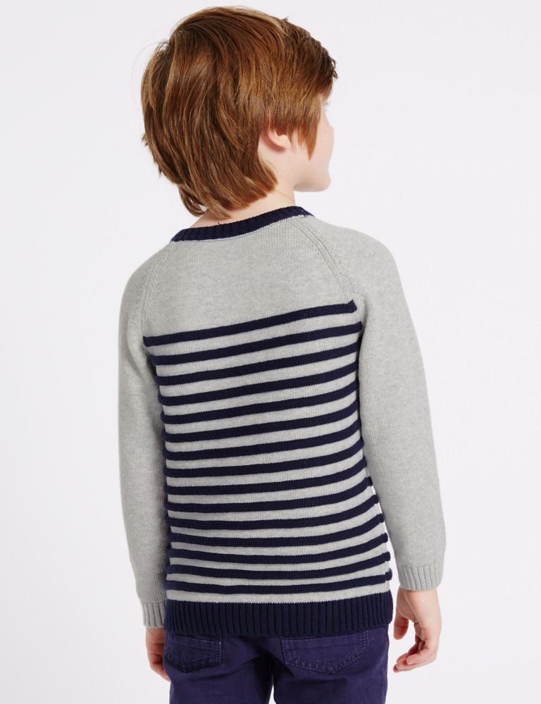 Pure Cotton Striped Jumper (3 Months - 5 Years) 3 of 5
