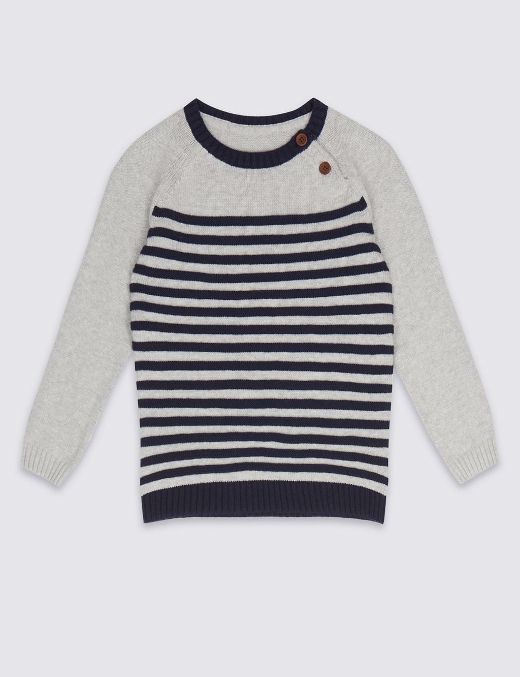 Pure Cotton Striped Jumper (3 Months - 5 Years) 1 of 5
