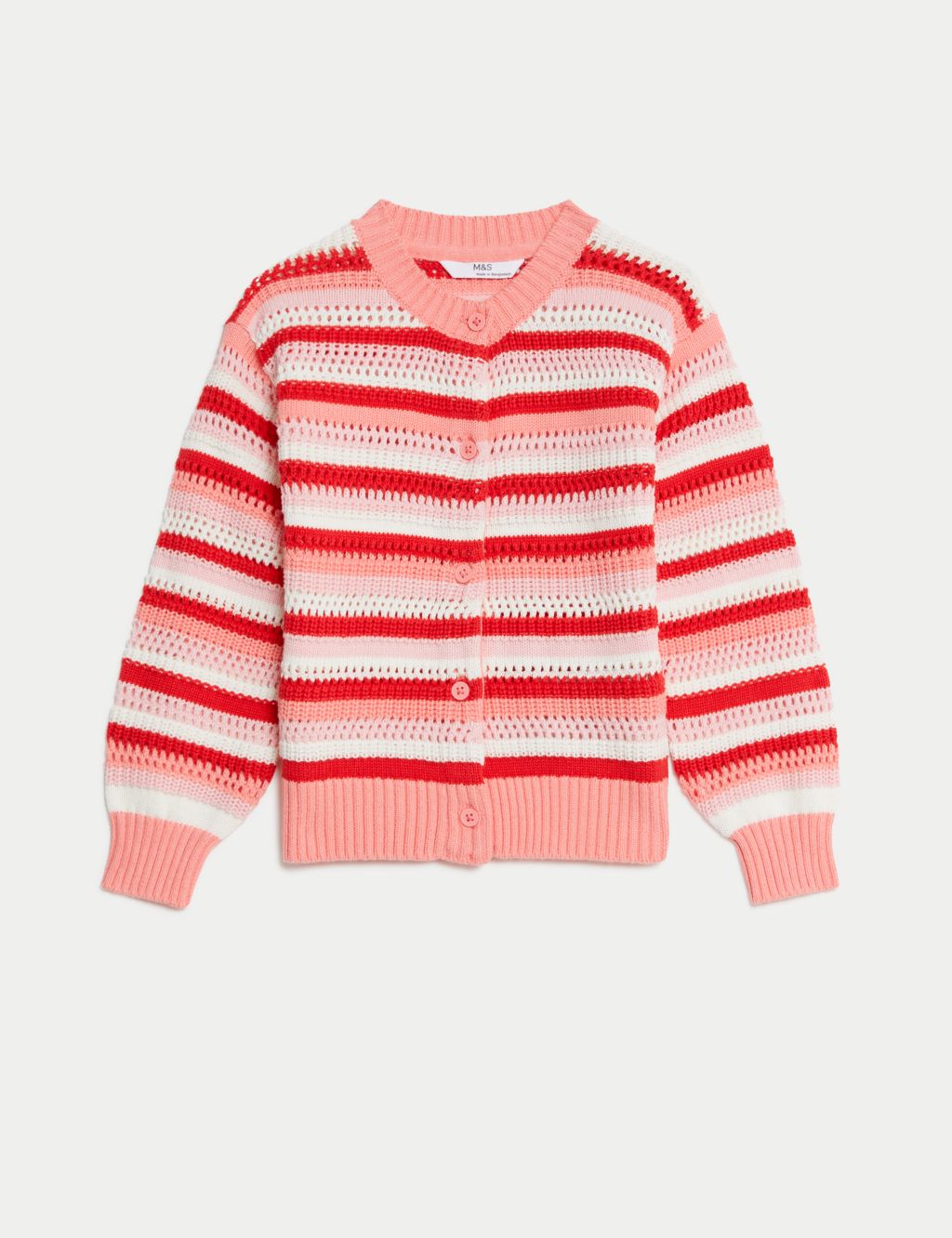 Pure Cotton Striped Knitted Cardigan (2-8 Yrs) 1 of 4