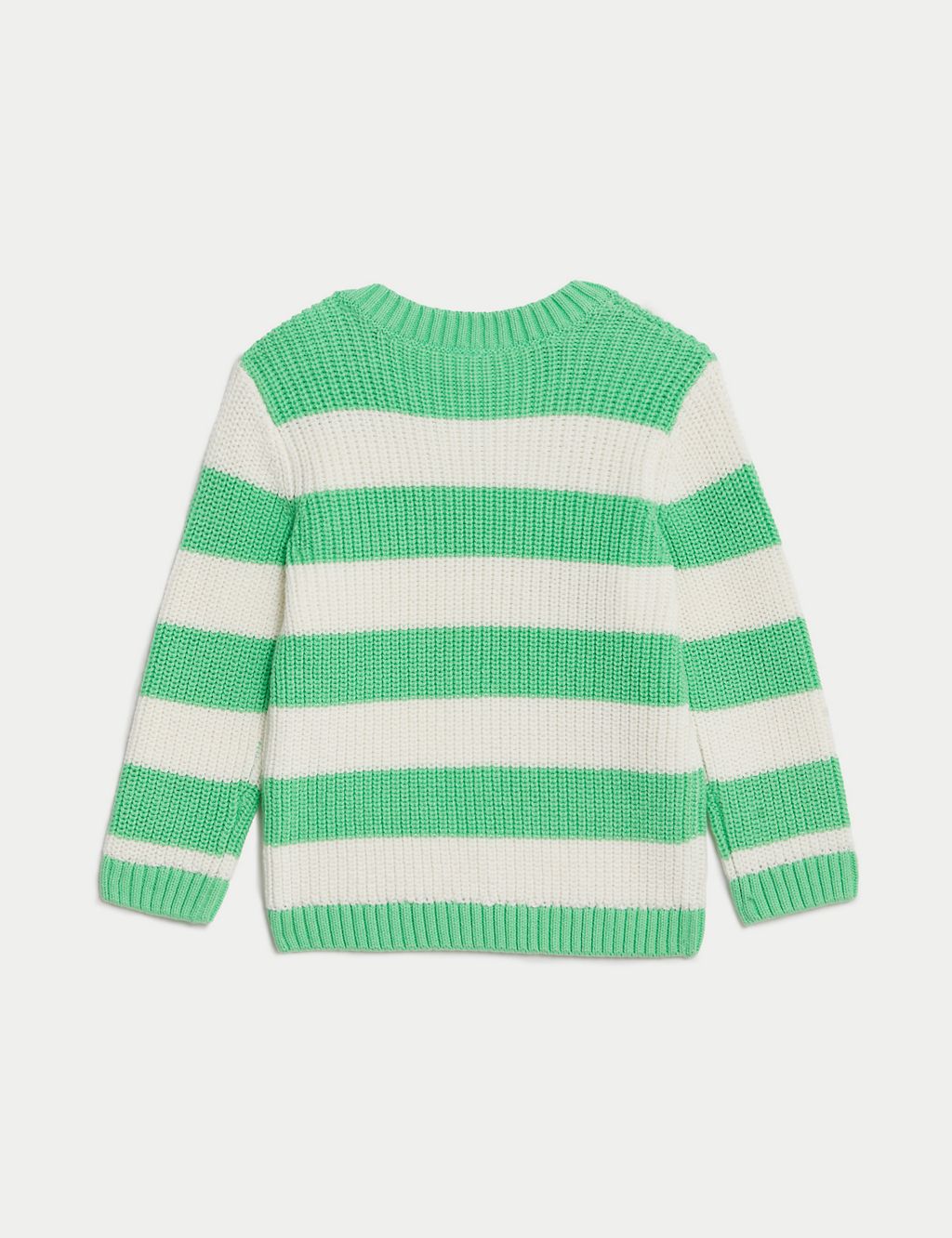 Pure Cotton Striped Knitted Jumper (0-3 Yrs) 1 of 3