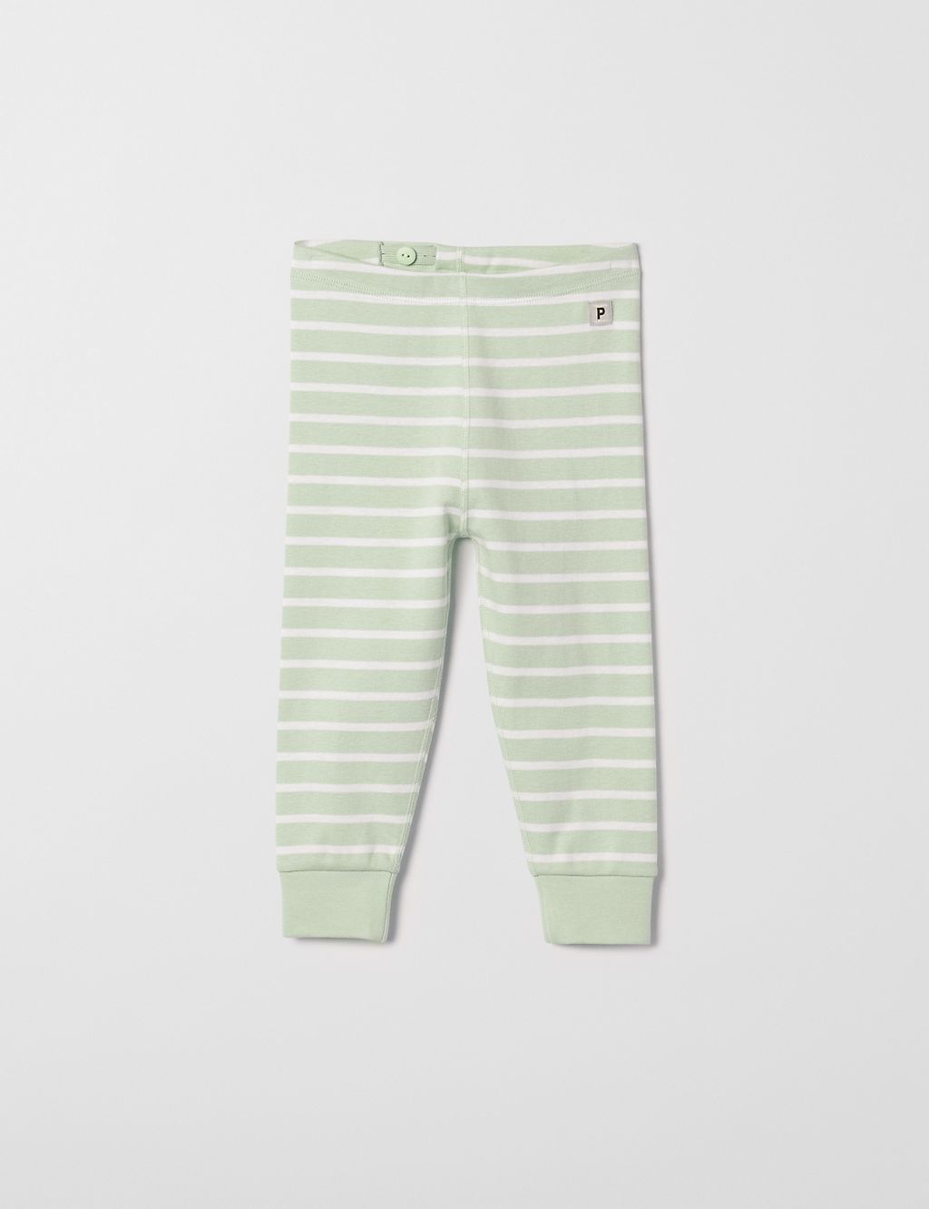 Pure Cotton Striped Leggings (7lbs-12 Mths) 1 of 2