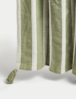 Pure Cotton Striped Lightweight Throw Image 2 of 5