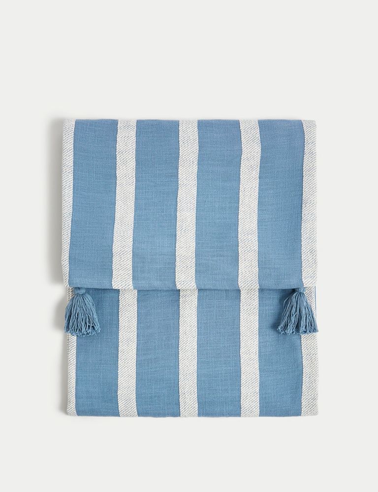 Pure Cotton Striped Lightweight Throw 1 of 5