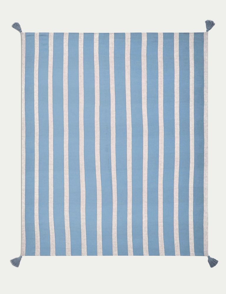 Pure Cotton Striped Lightweight Throw 3 of 5