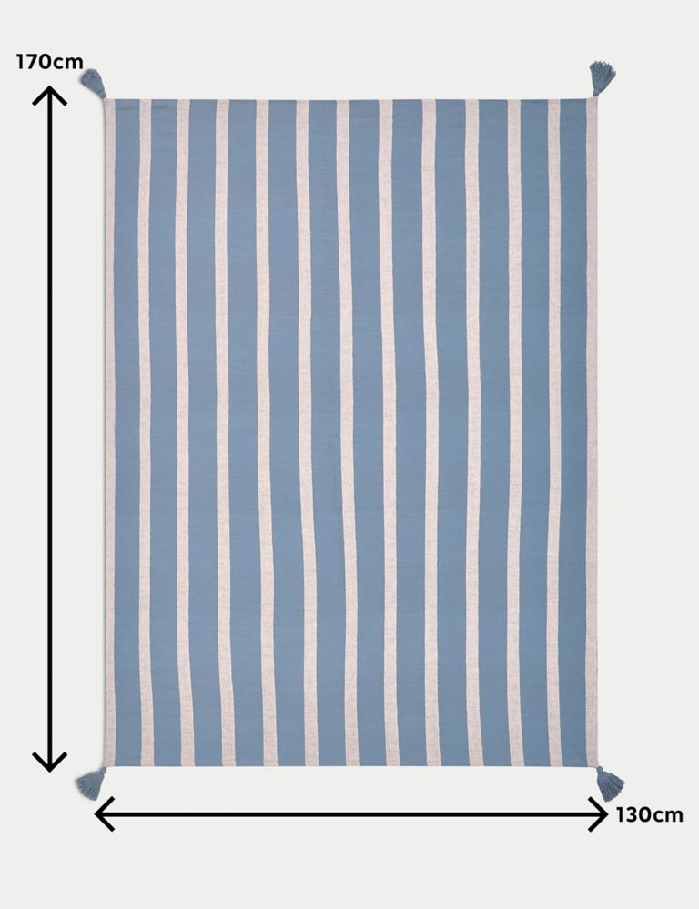 Pure Cotton Striped Lightweight Throw 6 of 6