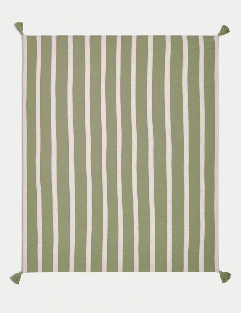 Pure Cotton Striped Lightweight Throw 3 of 5