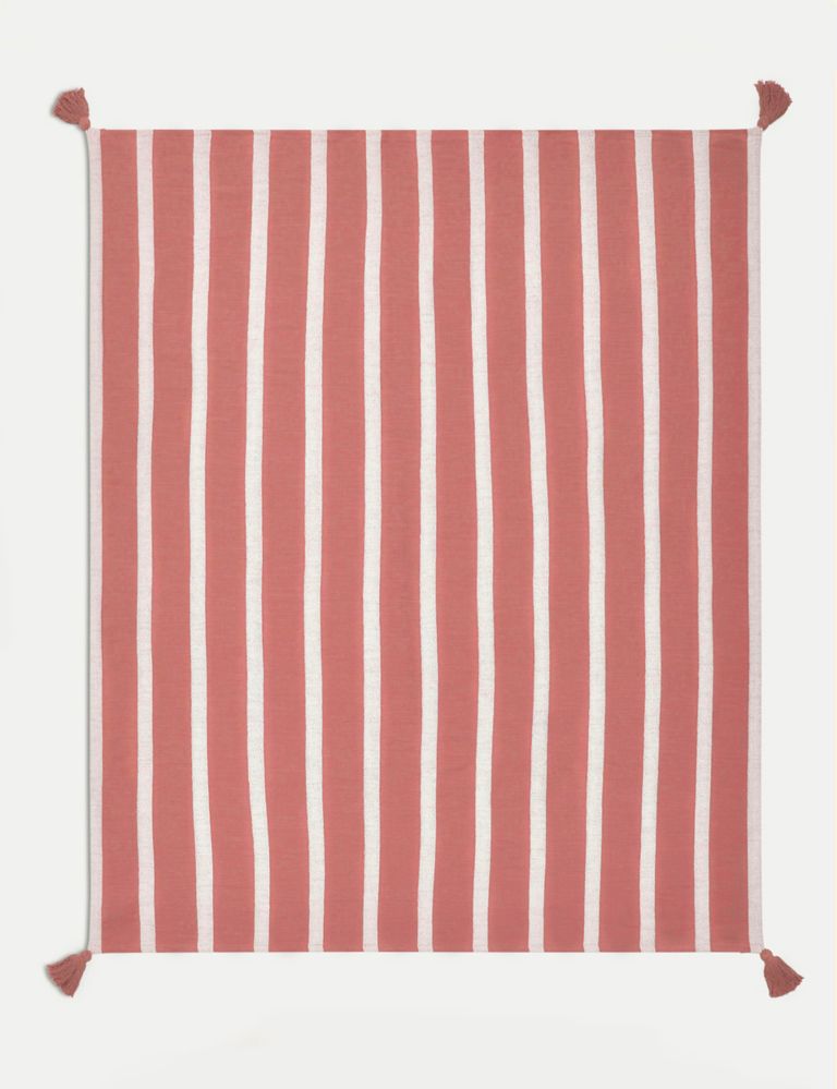 Pure Cotton Striped Lightweight Throw 4 of 8