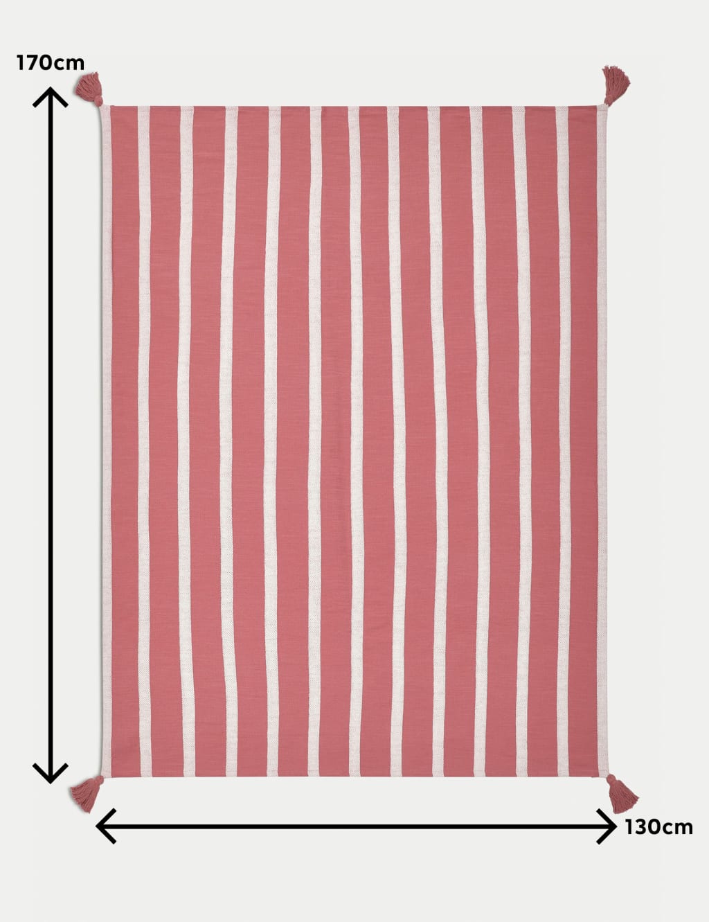 Pure Cotton Striped Lightweight Throw M&S Collection M&S