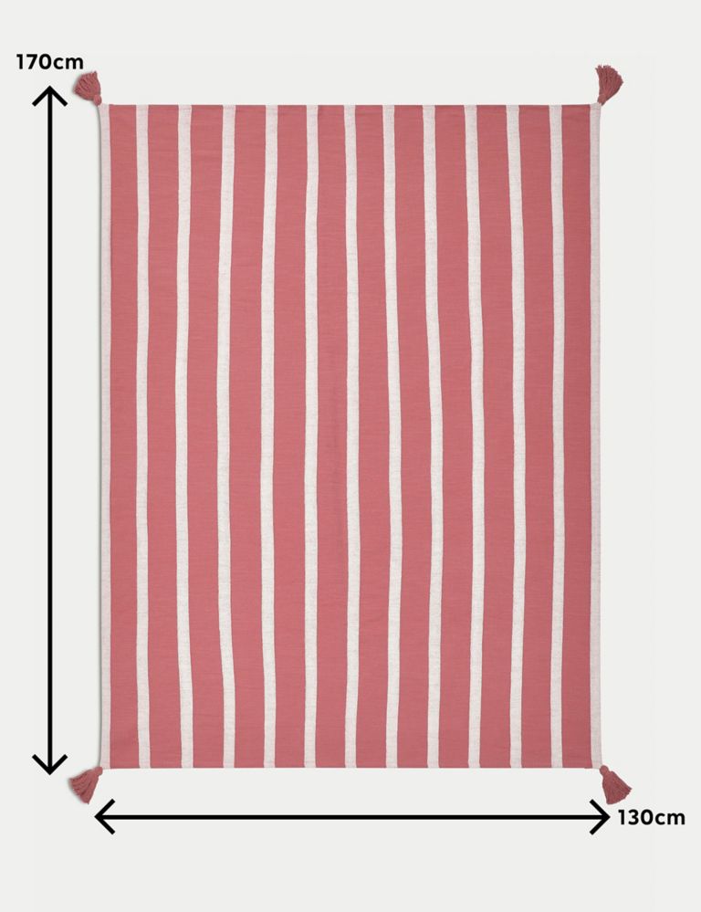 Pure Cotton Striped Lightweight Throw 8 of 8