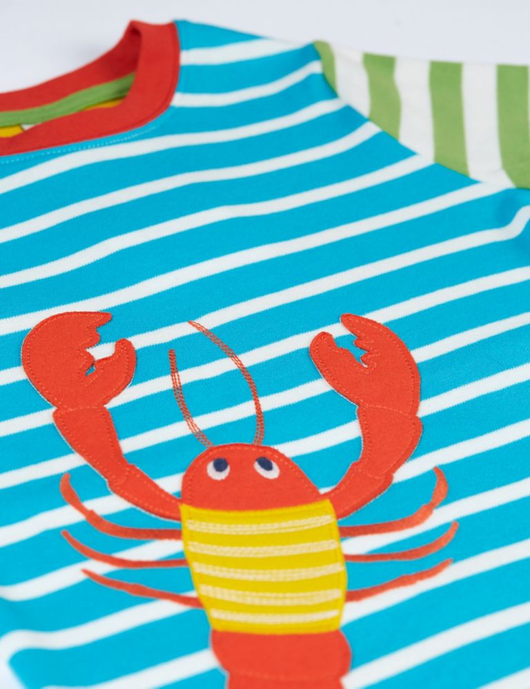 Pure Cotton Striped Lobster T-Shirt (2-10 Yrs) 4 of 5