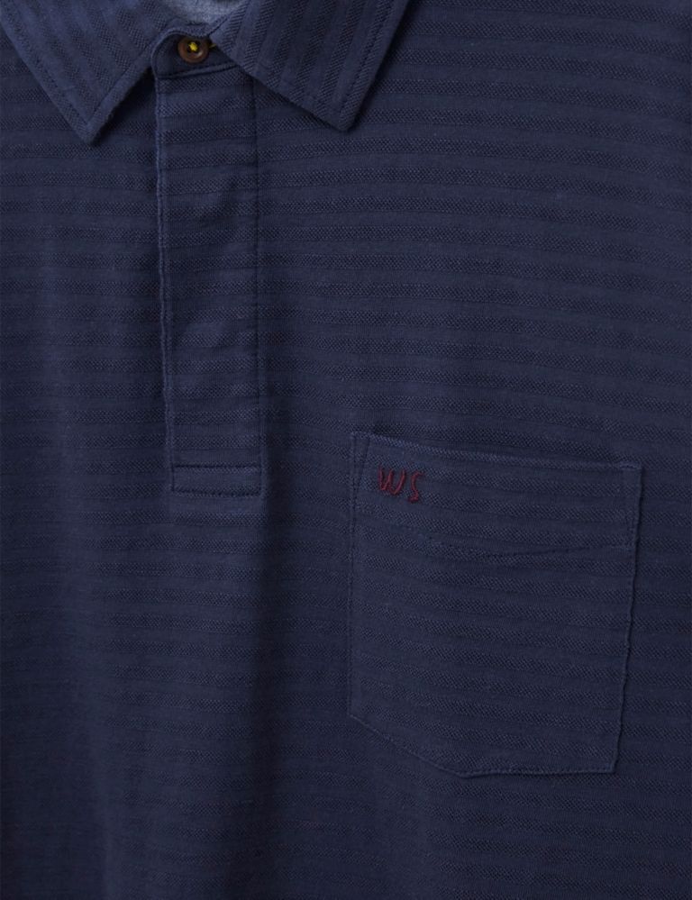 Pure Cotton Striped Long Sleeve Polo Shirt | White Stuff | M&S