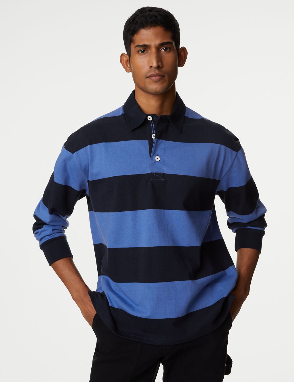 Pure Cotton Striped Long Sleeve Rugby Shirt 4 of 5