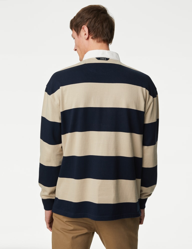 Striped long sleeve rugby shirt cheap