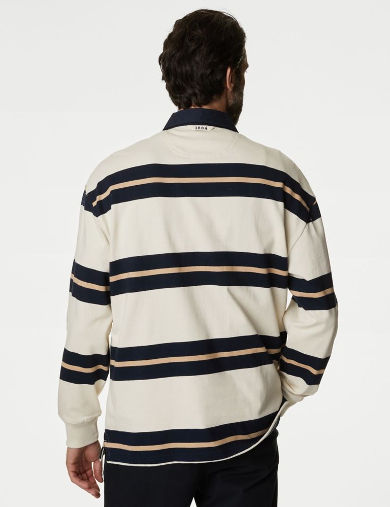 Pure Cotton Striped Long Sleeve Rugby Shirt 5 of 5