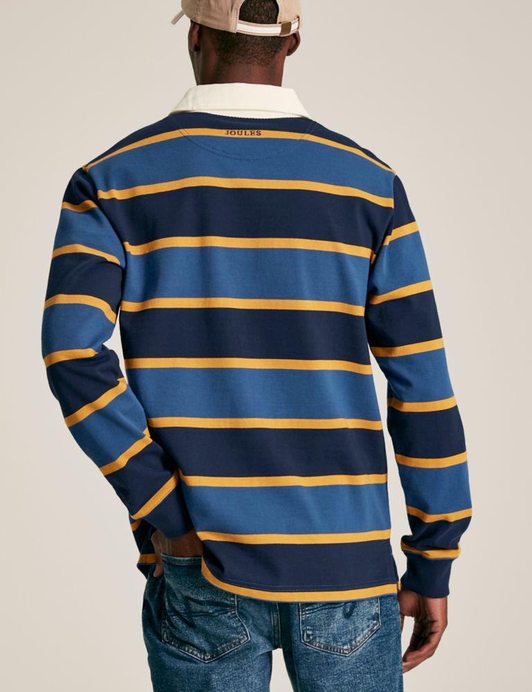 Pure Cotton Striped Long Sleeve Rugby Shirt 4 of 7