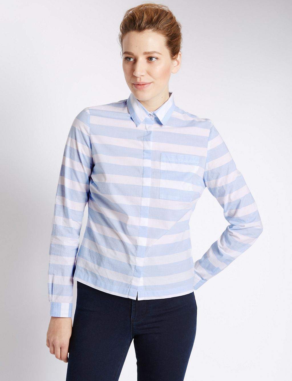 Pure Cotton Striped Long Sleeve Shirt 3 of 4