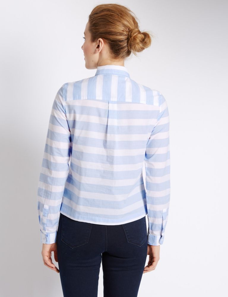 Pure Cotton Striped Long Sleeve Shirt 3 of 4