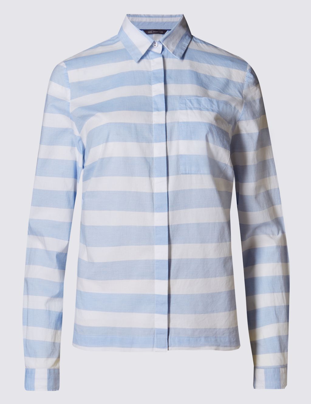 Pure Cotton Striped Long Sleeve Shirt 1 of 4