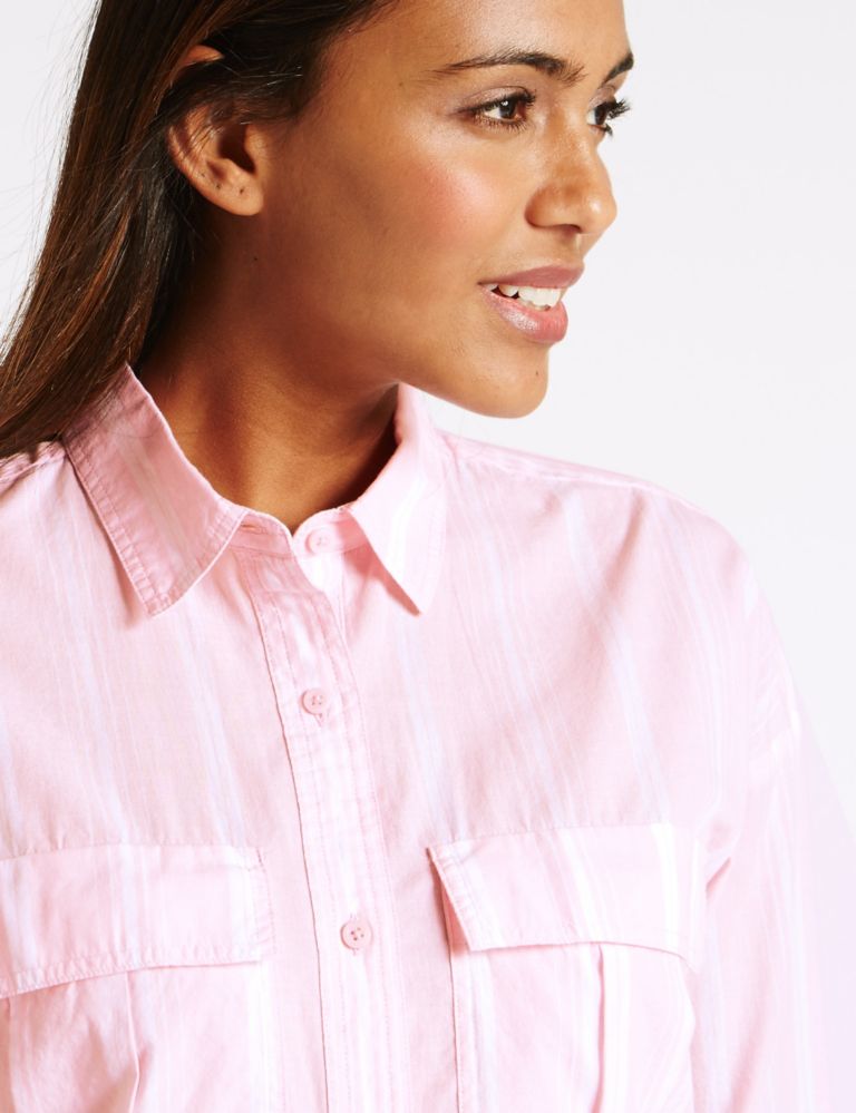 Pure Cotton Striped Long Sleeve Shirt 4 of 4