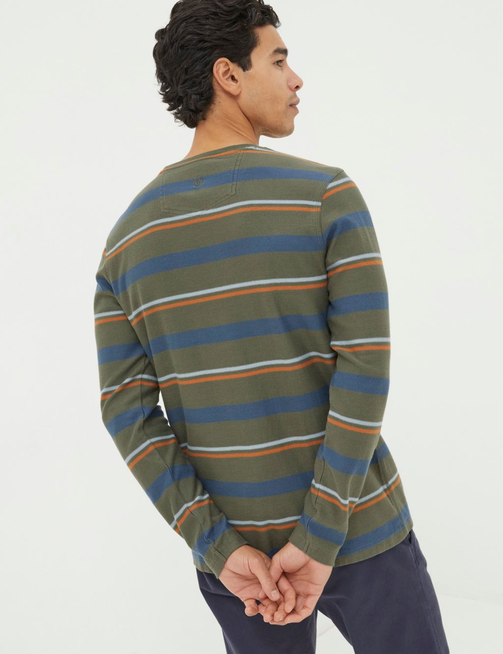 Pure Cotton Striped Long Sleeve T-Shirt 2 of 5