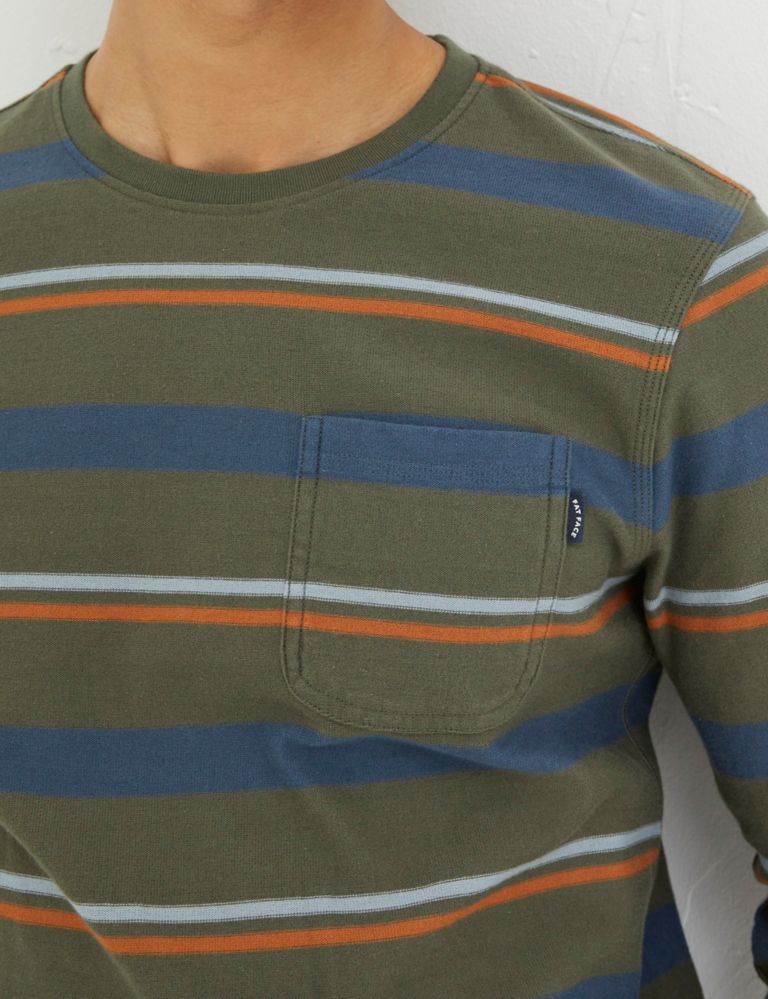 Pure Cotton Striped Long Sleeve T-Shirt 5 of 5