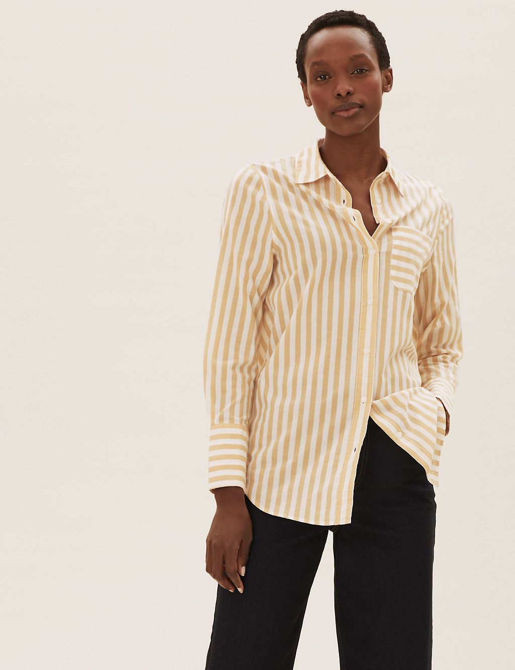 Pure Cotton Striped Longline Shirt 6 of 6