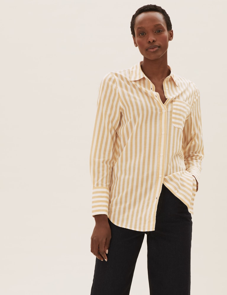 Striped longline shirt cheap
