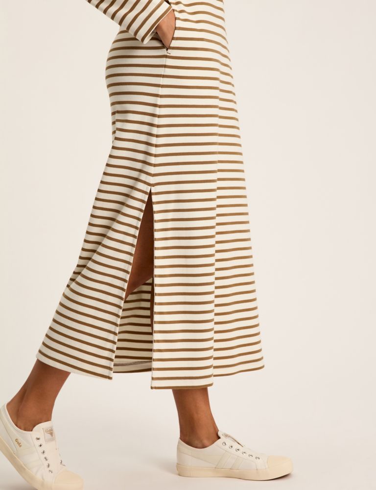 Pure Cotton Striped Maxi Shift Dress 6 of 6