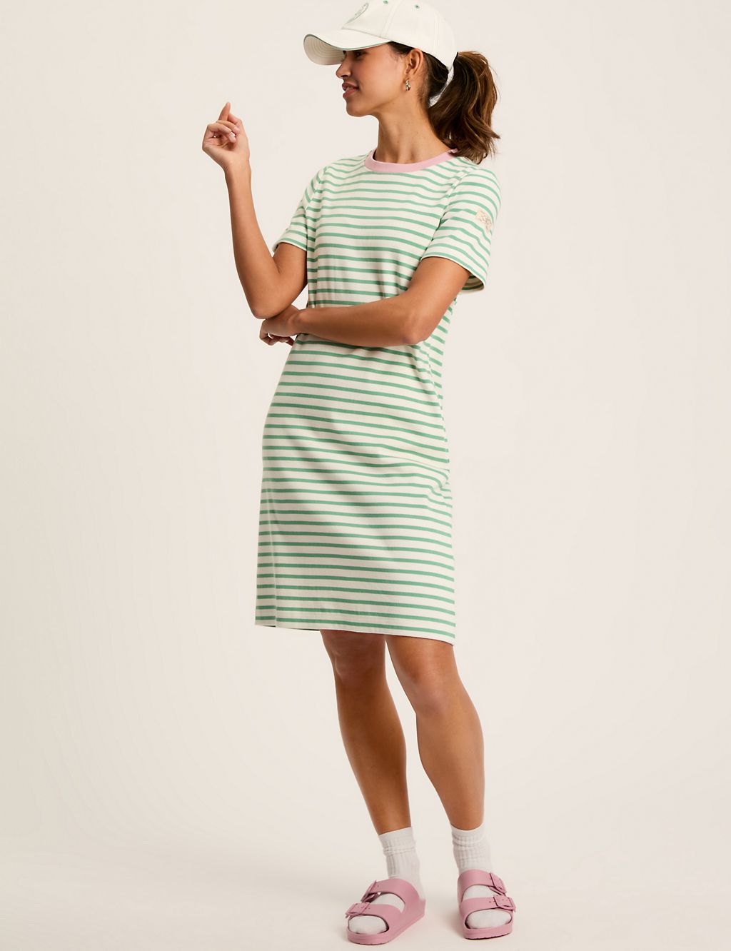 Pure Cotton Striped Mini T-Shirt Dress 3 of 6