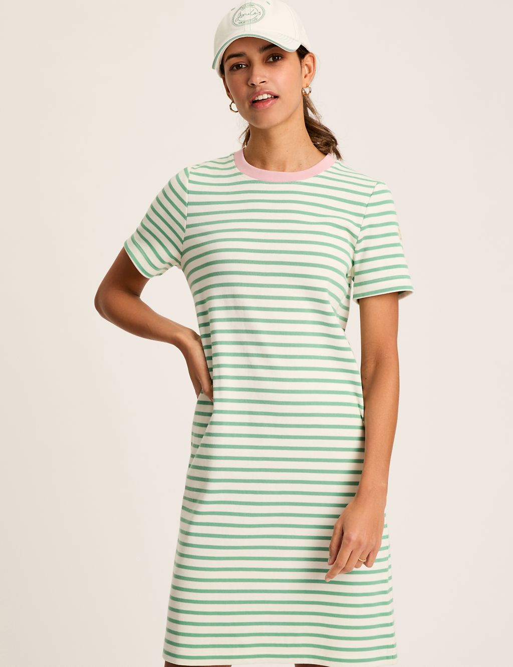 Pure Cotton Striped Mini T-Shirt Dress 2 of 6