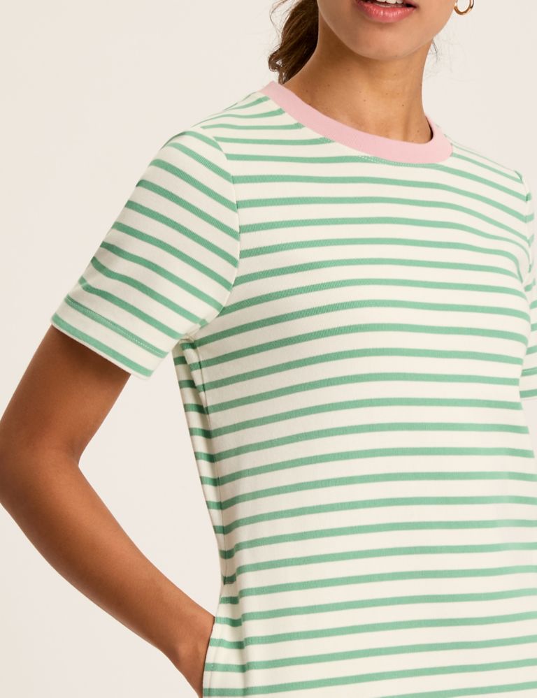 Pure Cotton Striped Mini T-Shirt Dress 6 of 6