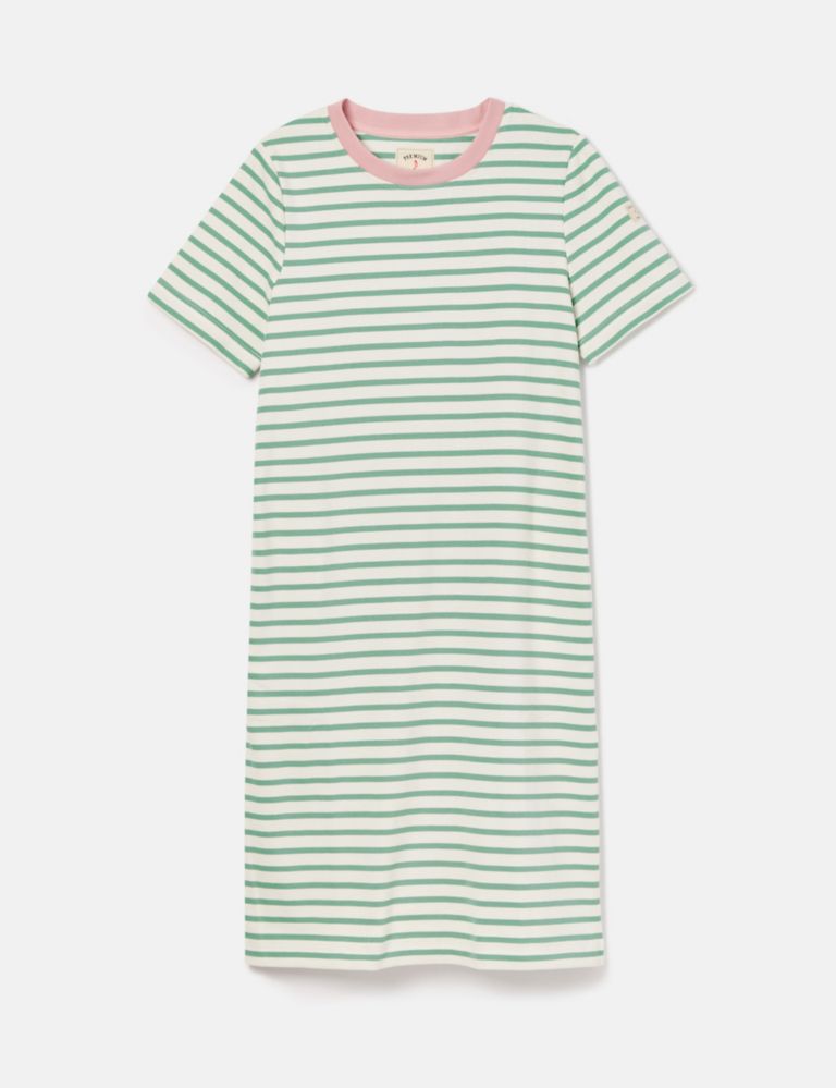 Pure Cotton Striped Mini T-Shirt Dress 2 of 6