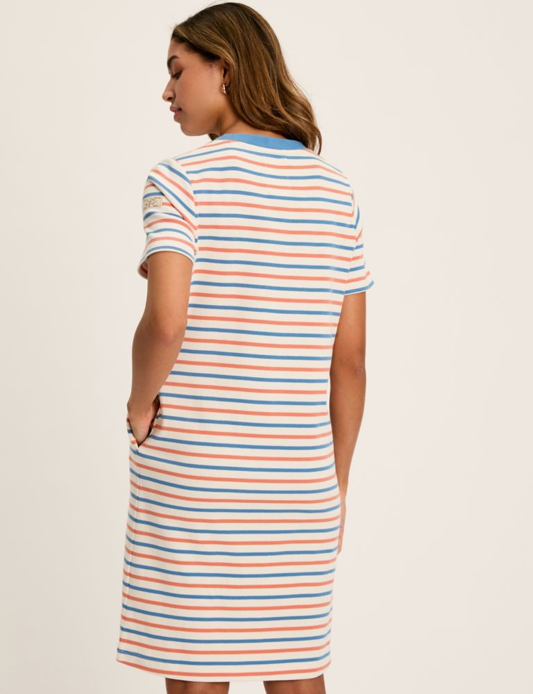 Pure Cotton Striped Mini T-shirt Dress 4 of 6