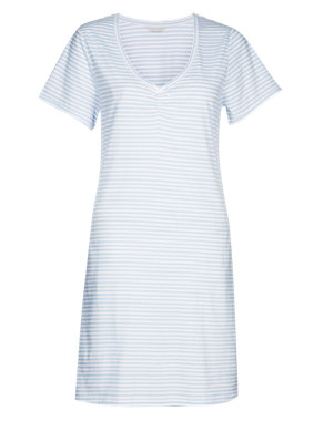 Pure Cotton Striped Minishirt with Cool Comfort™ Technology Image 2 of 4
