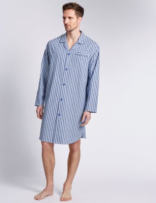 Pure Cotton Striped Nightshirt M S Collection M S