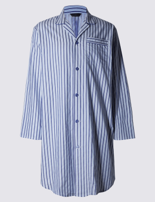 Pure Cotton Striped Nightshirt M S Collection M S