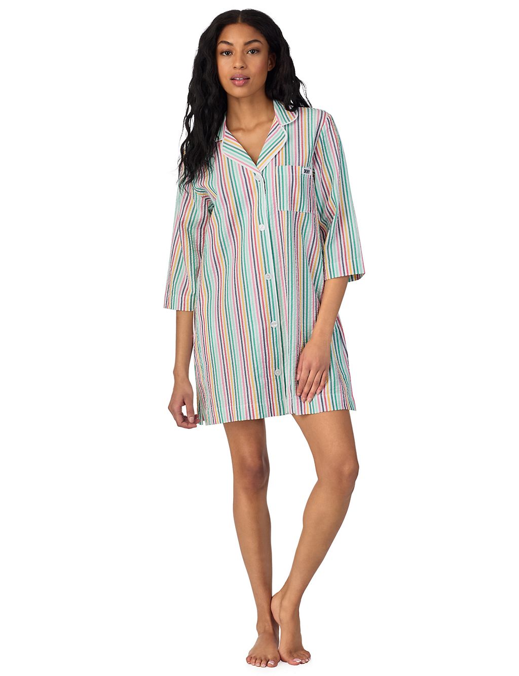 Pure Cotton Striped Nightshirt 3 of 5