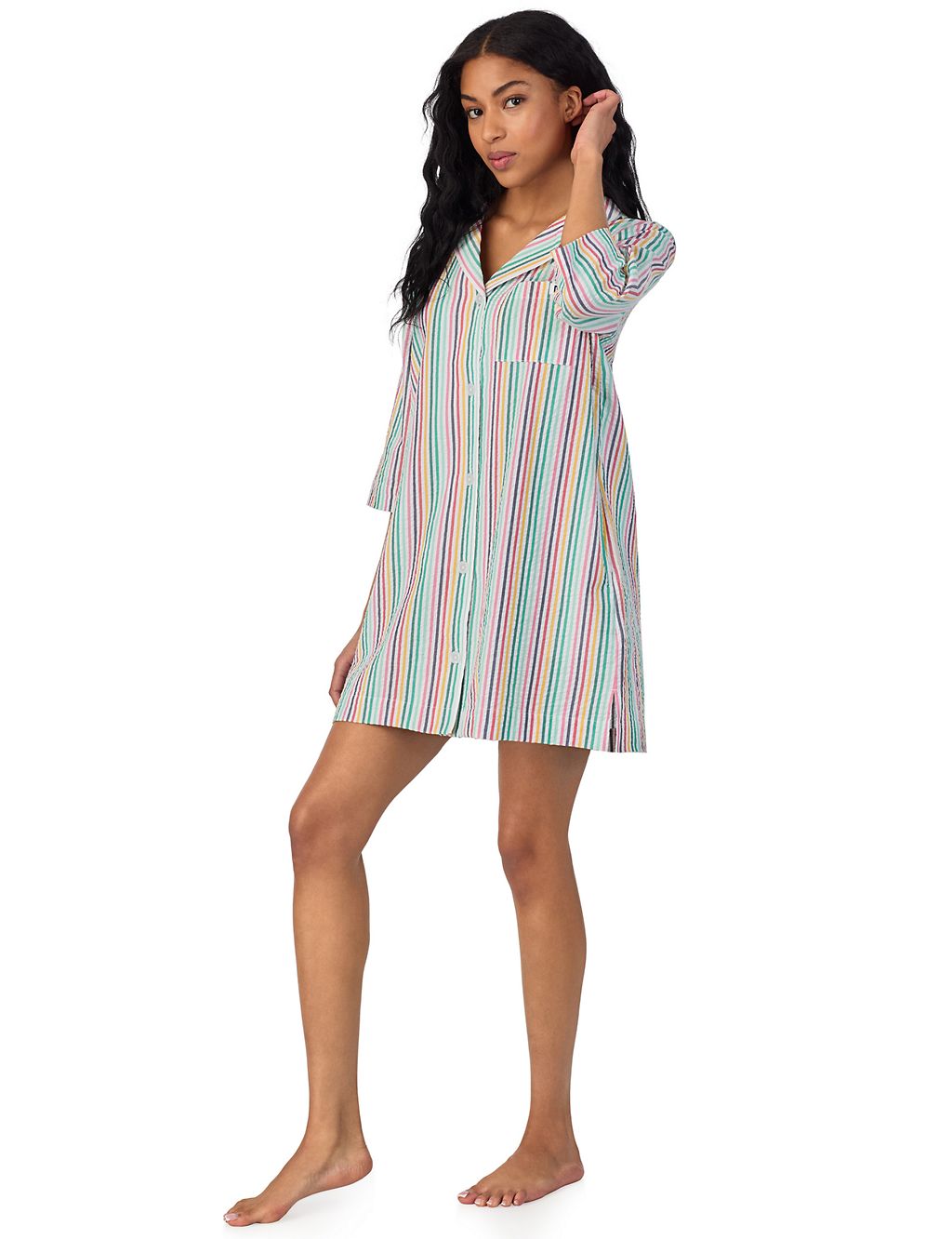 Pure Cotton Striped Nightshirt 2 of 5