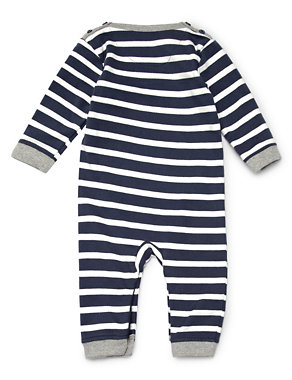 Pure Cotton Striped Onesie Image 2 of 4