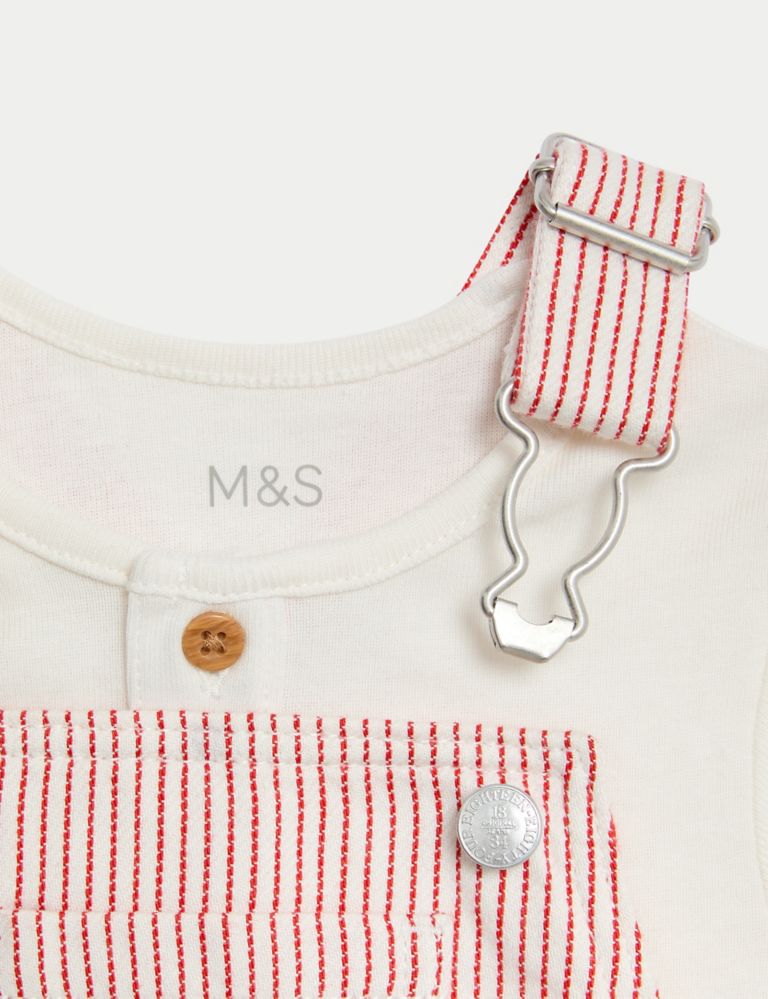 Pure Cotton Striped Outfit (0-3 Yrs) 6 of 9