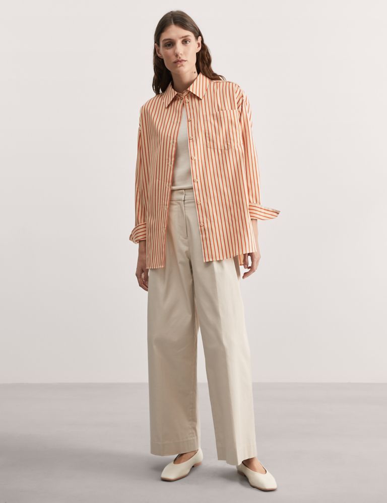 Pure Cotton Striped Oversized Shirt 3 of 7