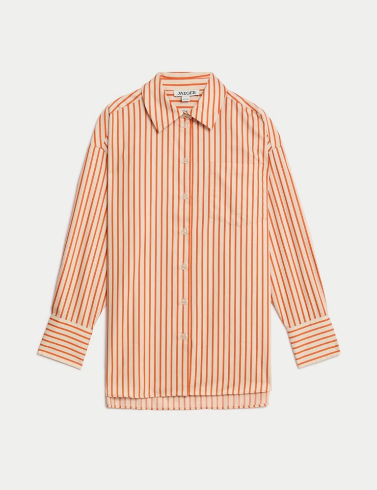 Pure Cotton Striped Oversized Shirt 2 of 7