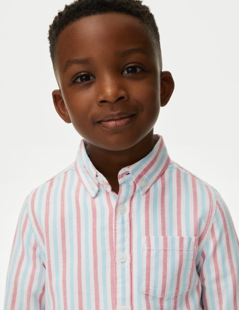 Pink striped oxford shirt on sale