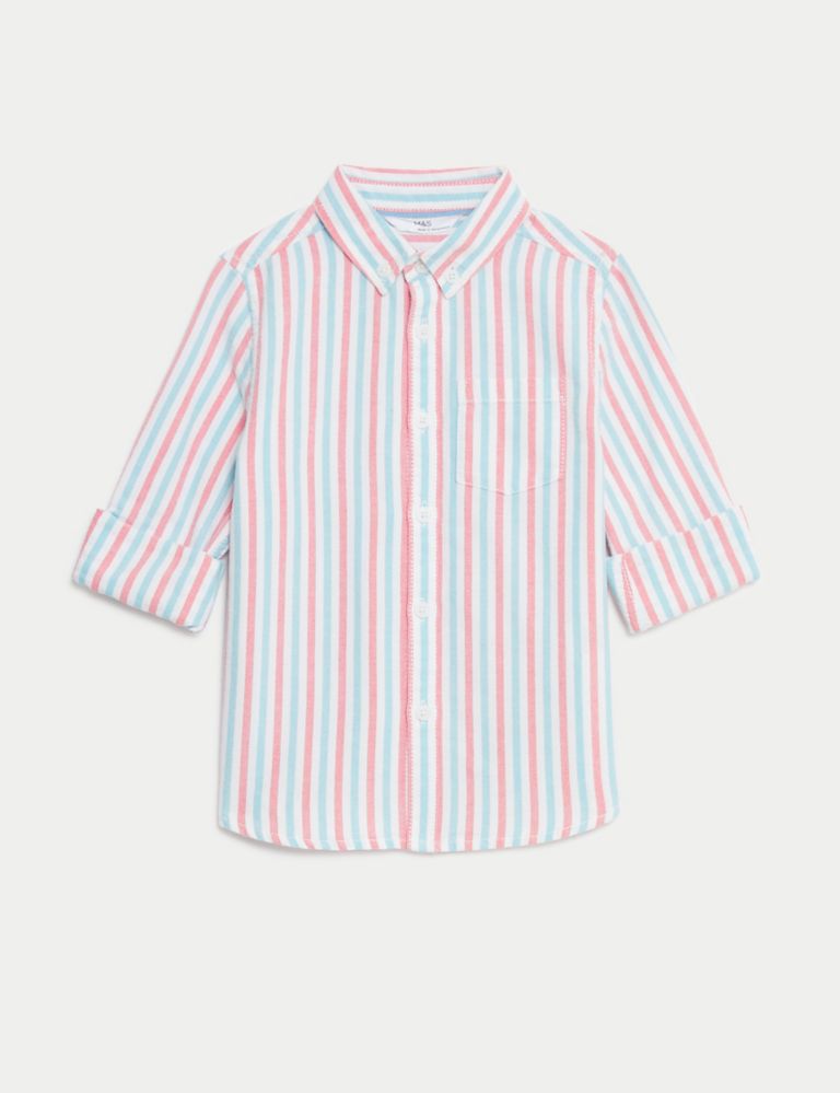 Pure Cotton Striped Oxford Shirt (2-8 Yrs) 2 of 4
