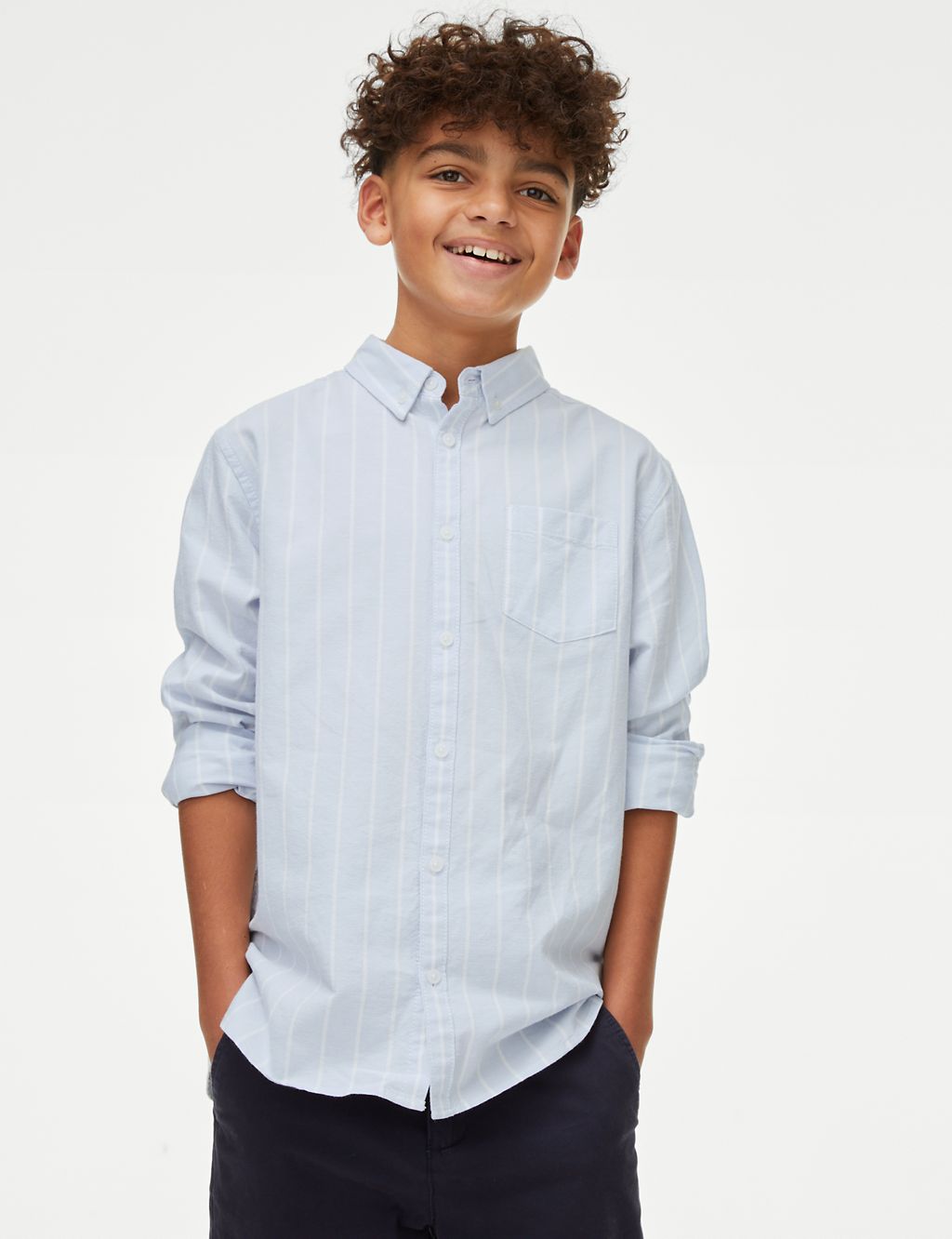 Pure Cotton Striped Oxford Shirt (6-16 Yrs) 3 of 4