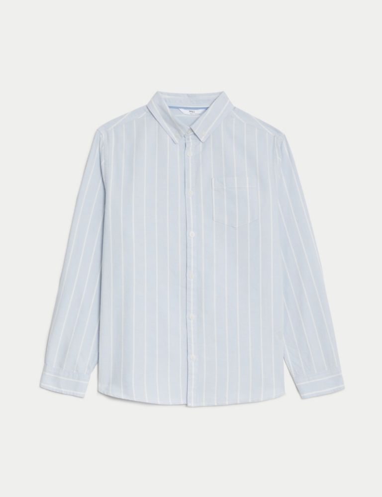 Pure Cotton Striped Oxford Shirt (6-16 Yrs) 2 of 4